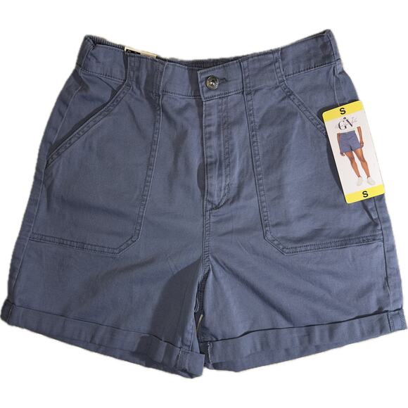 Gloria Vanderbilt Utility Shorts Women’s Size S Trendy Blue Casual Stretch Cargo - Picture 2 of 7